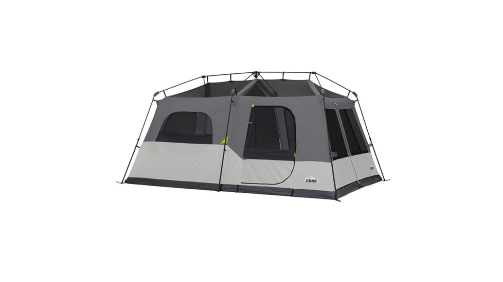 Core Equipment 9 Person Instant Cabin Tent w/ Full Fly, Grey, 40217