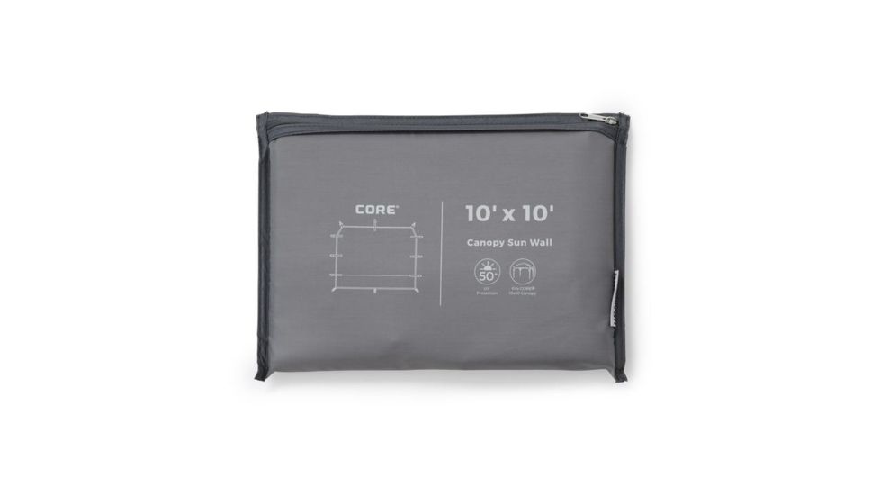 Core Equipment Instant Canopy Sunwall Accessory, Gray, 10x10 ft, 40104