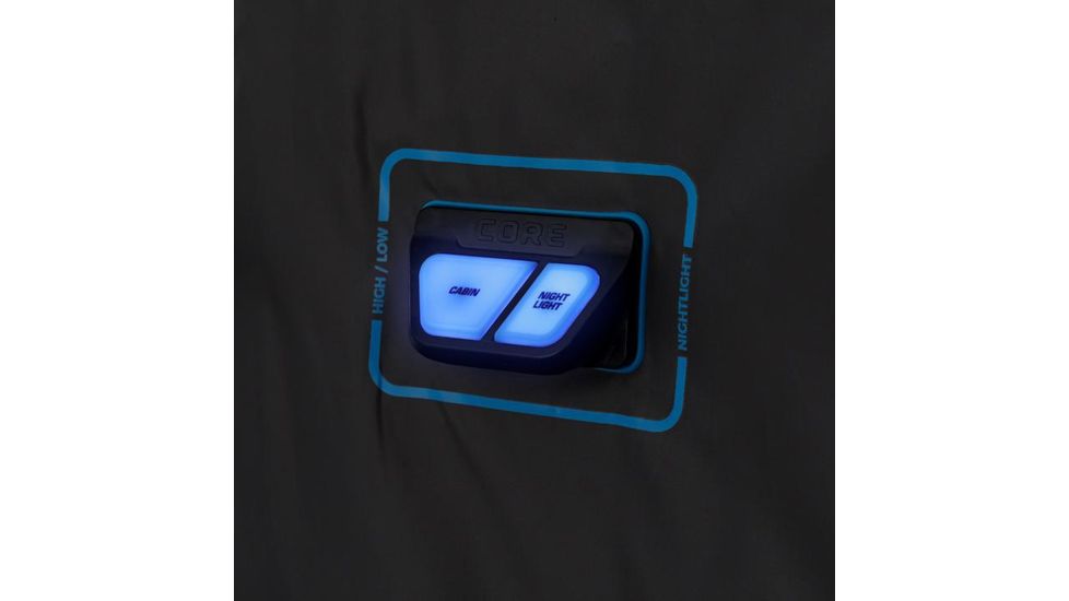 Core Equipment Lighted 10 Person Instant Cabin Tent w/Screen Room, Green/Gray, 14 x 14.5 ft, 40063