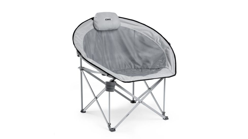 Core Equipment Oversized Mesh Round Chair, Gray, 37 x 34 x 35 in, 40074