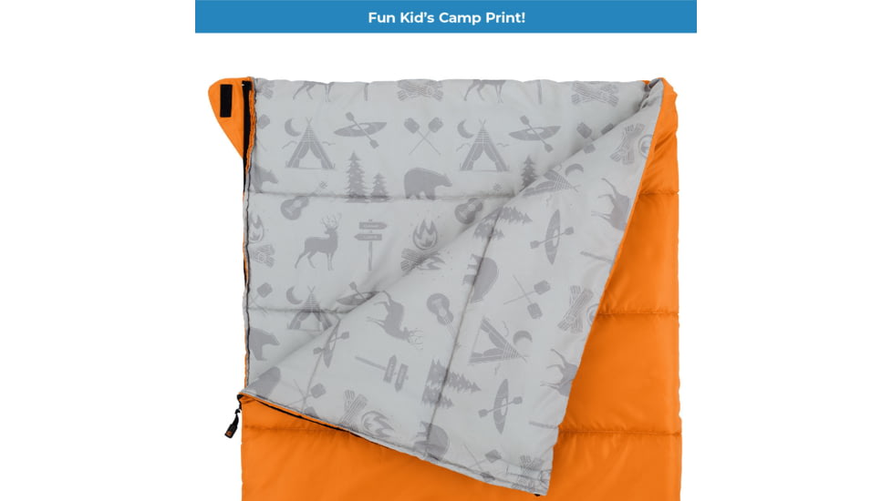 Core Equipment Youth Camp Sleeping Bag, Orange, 40112
