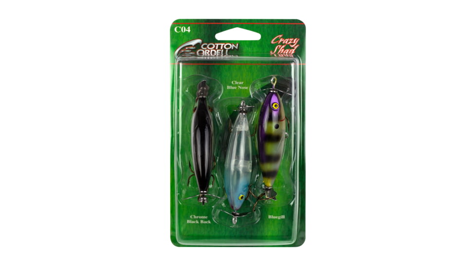 Cotton Cordell 3PK Crazy Shad, Crazy Shad, PK3C04-1