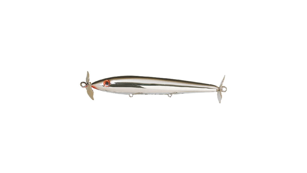 Cotton Cordell Boy Howdy Topwater Prop Bait, 4.5in, 3/8 oz, Floating, Chrome/Black, C4104