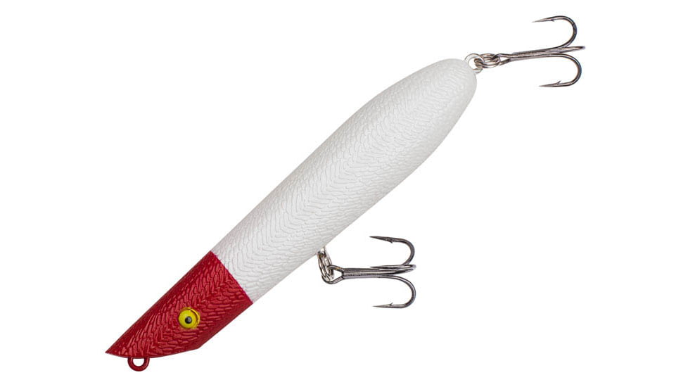 Cotton Cordell Pencil Popper Hard Bait, 4.5 in, 3/4 oz, Pearl Red Head, C6428