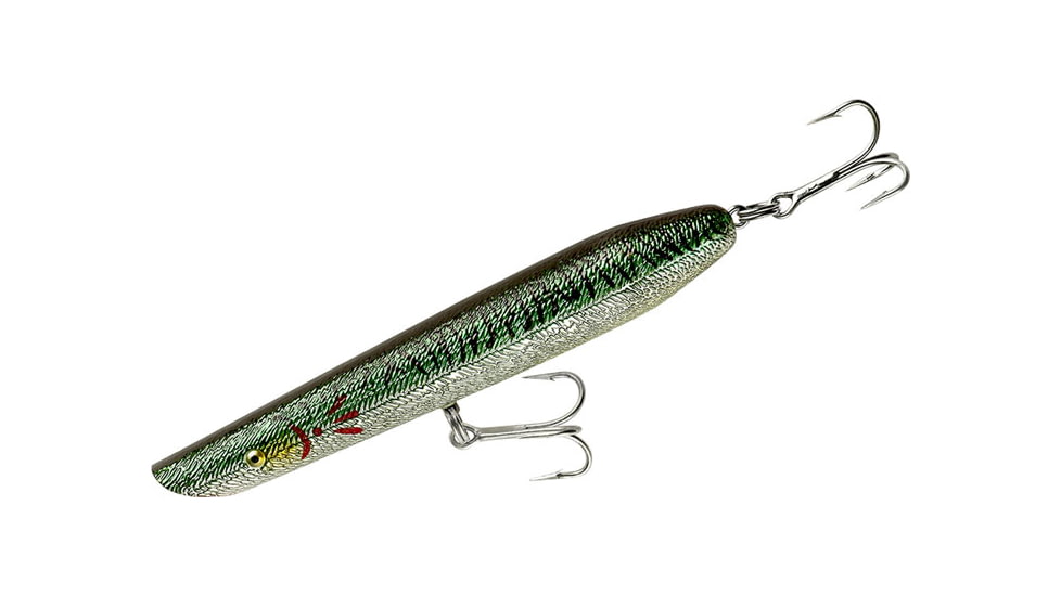 Cotton Cordell Pencil Popper Topwater Hard Bait, 6in, 1oz, Green Mackerel, C66559