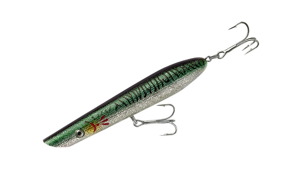 Cotton Cordell Pencil Popper Topwater Hard Bait, 7in, 2oz, Green Mackerel, C67559