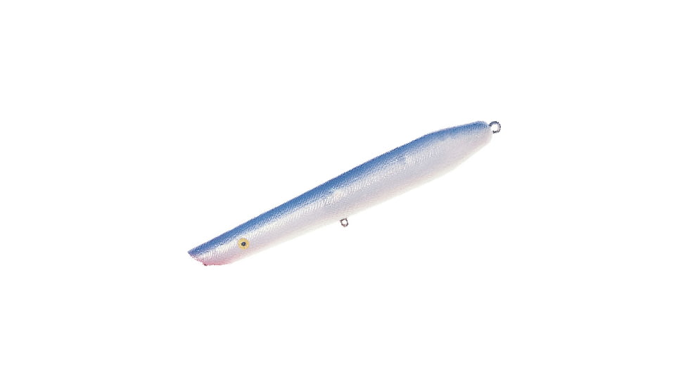 Cotton Cordell Pencil Popper Topwater Hard Bait, 7in, 2oz, Pearl/Blue, C6720