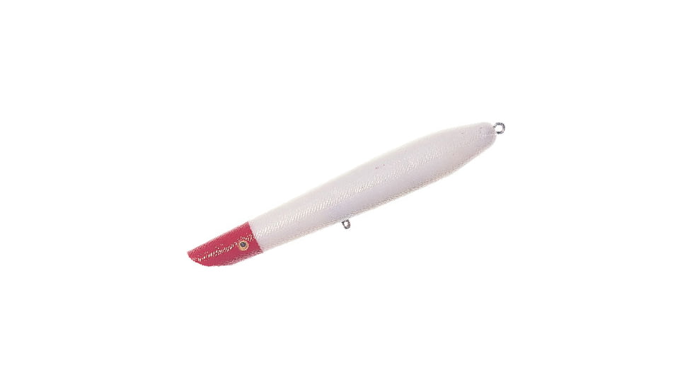 Cotton Cordell Pencil Popper Topwater Hard Bait, 7in, 2oz, Pearl/Red Head, C6728