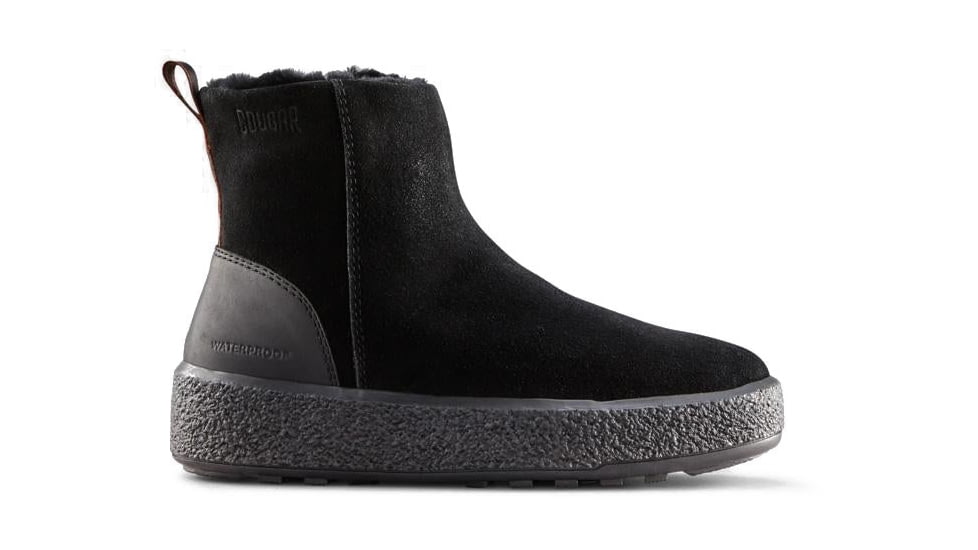 Cougar Broom Suede Genuine Lambswool Waterproof Winter Boots - Womens, Black, 8 US, BROOM-Black-8