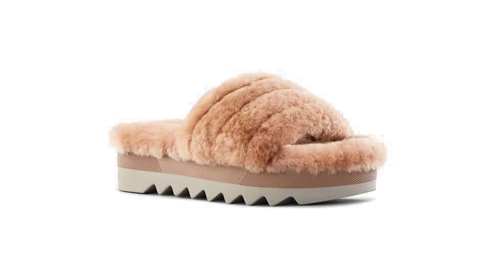 Cougar Pozy Lambswool Sandal - Womens, Oak, 9, Pozy-Oak-9