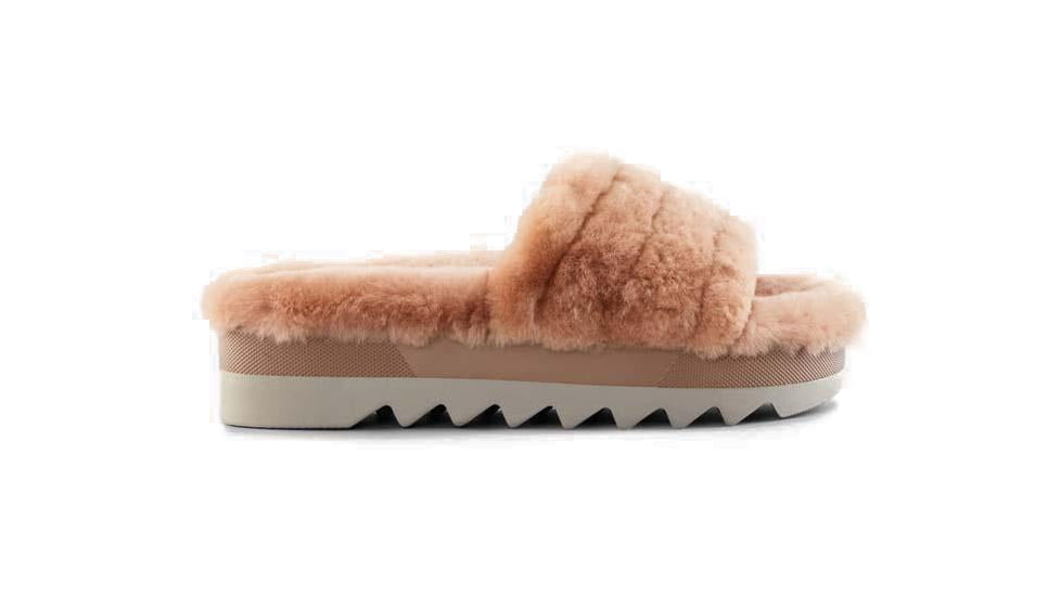 Cougar Pozy Lambswool Sandal - Womens, Oak, 9, Pozy-Oak-9