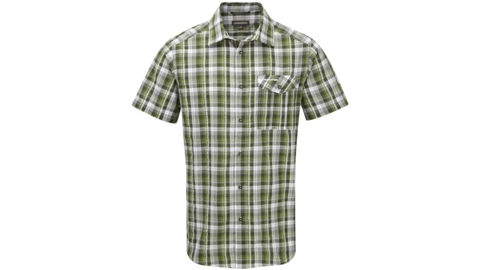Crag Hoppers Calta Short Sleeve Shirt - Men's -Evergreen Combo-Small