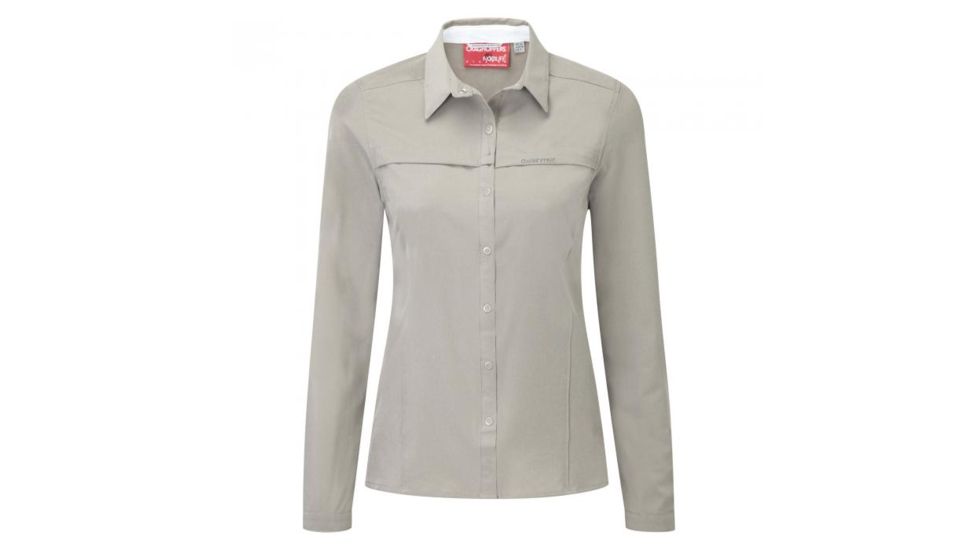 Crag Hoppers NosiLife Pro Long Sleeved Shirt - Womens-Mushroom-Large crh0038-Mushroom-Large