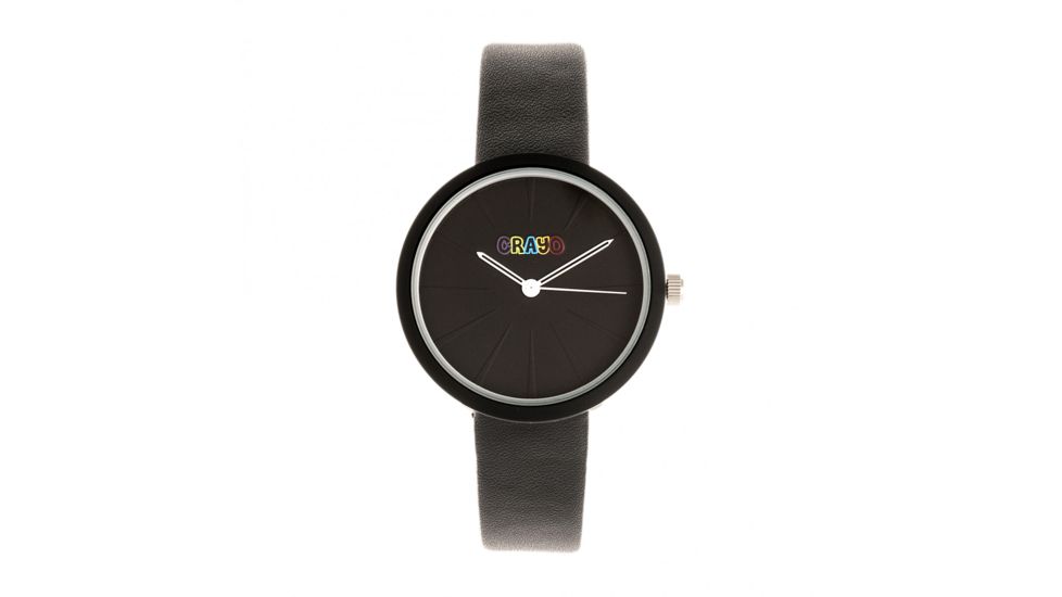 Crayo Blade Leatherette Strap Watch, Black, One Size, CRACR5402