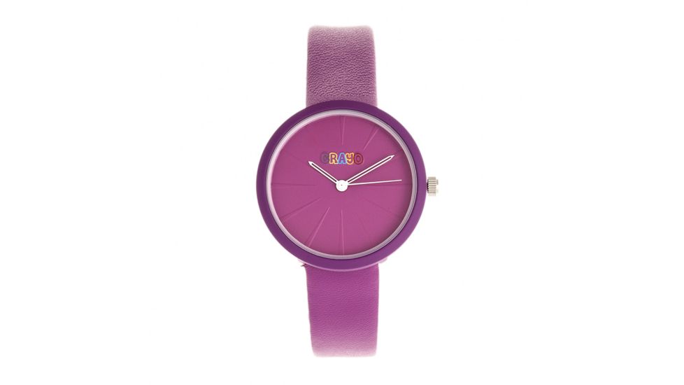 Crayo Blade Leatherette Strap Watch, Purple, One Size, CRACR5405