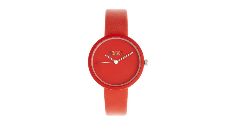 Crayo Blade Leatherette Strap Watch, Red, One Size, CRACR5403