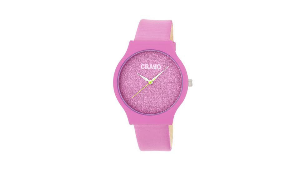 Crayo Glitter Strap Watch, Hot Pink, CRACR4501