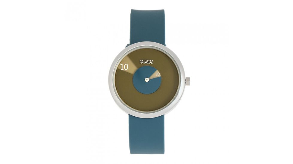 Crayo Pinwheel Silicone Strap Watch, Cerulean, One Size, CRACR5204