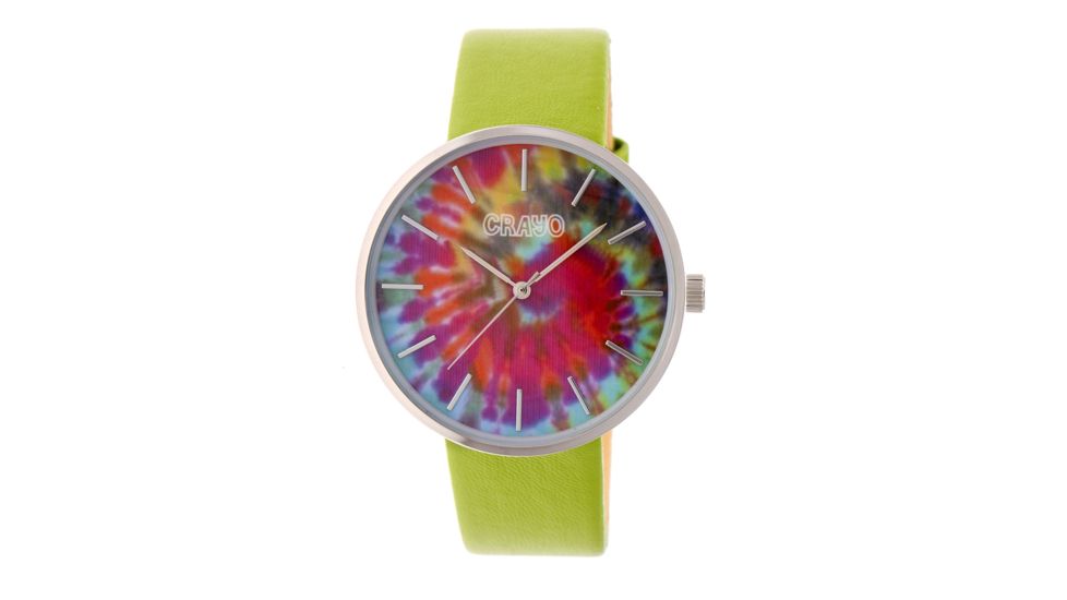 Crayo Swirl Strap Watch, Multicolor/Green CRACR4201