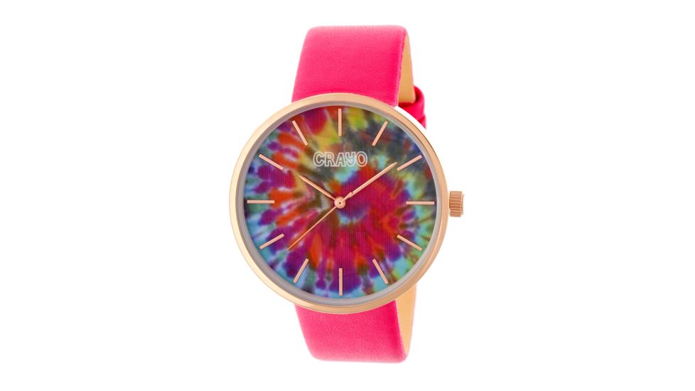 Crayo Swirl Strap Watch, Multicolor/Hot Pink CRACR4206