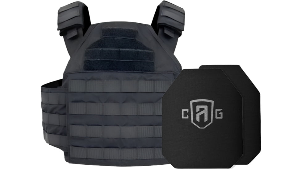Custom Armor Group GPC 2.0 Lightweight LEVEL III+ Steel Plates Armor Kit, Black, 10x12in, CAG GPC 2.0 L3
