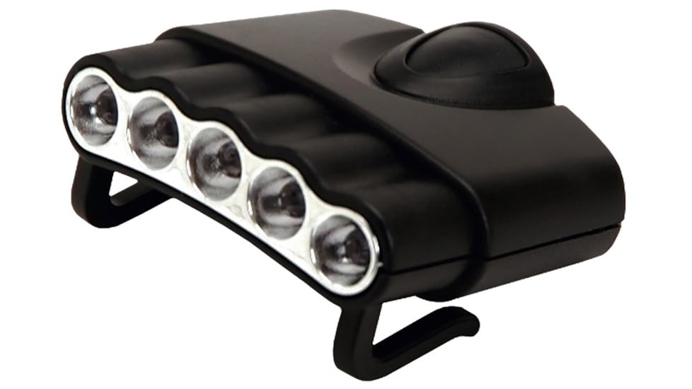 CrossFire Orion 5-LED Hat Clip Light CR 2032 27 Lumens White LED, Black, CYC-HCPACK-W