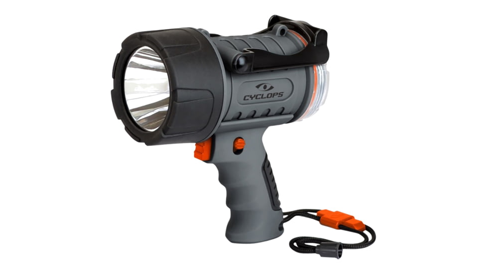 Cyclops Waterproof LED Spotlight w/Flood Light, 2000 Lumens, Red/White CREE XP-G3 LED, Black/Grey, CYC2000WP