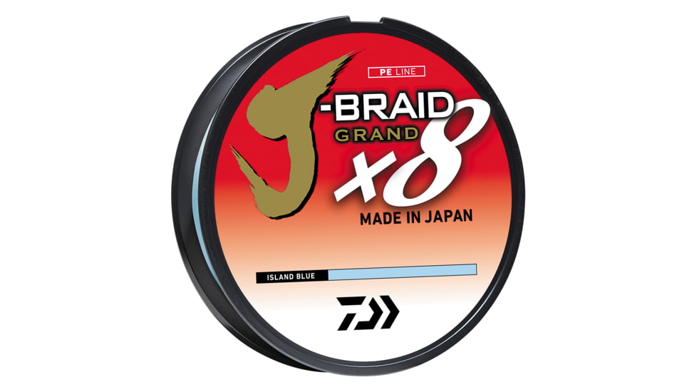 Daiwa J-Braid x8 Grand Braid Line w/Filler Spool, 300yds, 10lb, Island Blue, JBGD8U10-300IB