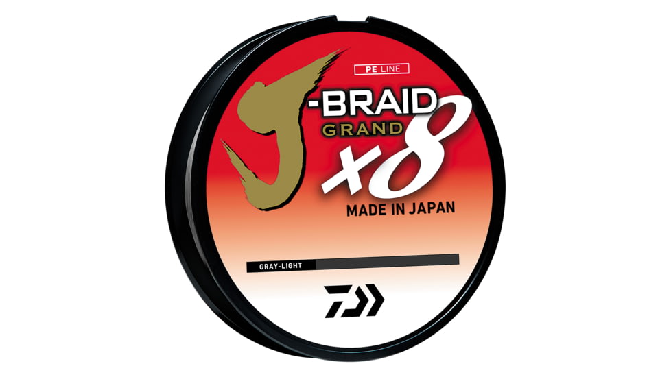 Daiwa J-Braid x8 Grand Braid Line w/Filler Spool, 300yds, 40lb, Gray Light, JBGD8U40-300GL