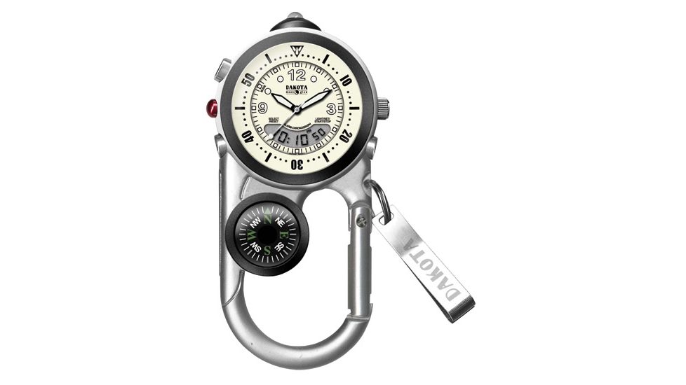 Dakota Watches Angler II, Champagne Ani-Digi EL Dial, Titanium Finish Case 3865-8