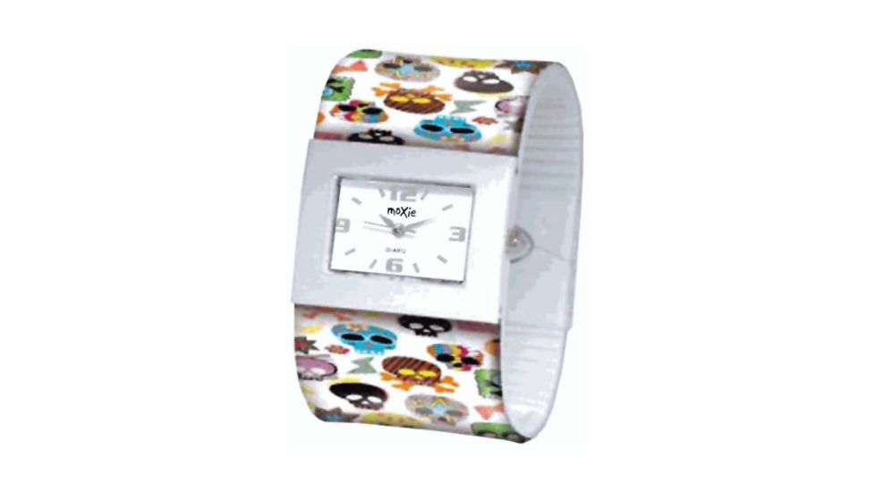 Dakota Watches Fashion Cuff, White Dial, Skull Cuff 2937-6