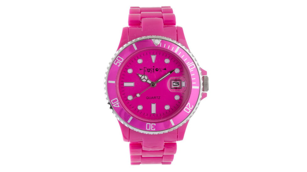 Dakota Watches Fusion Color Link, Hot Pink Dial &amp; Plastic Link Band 5544-2