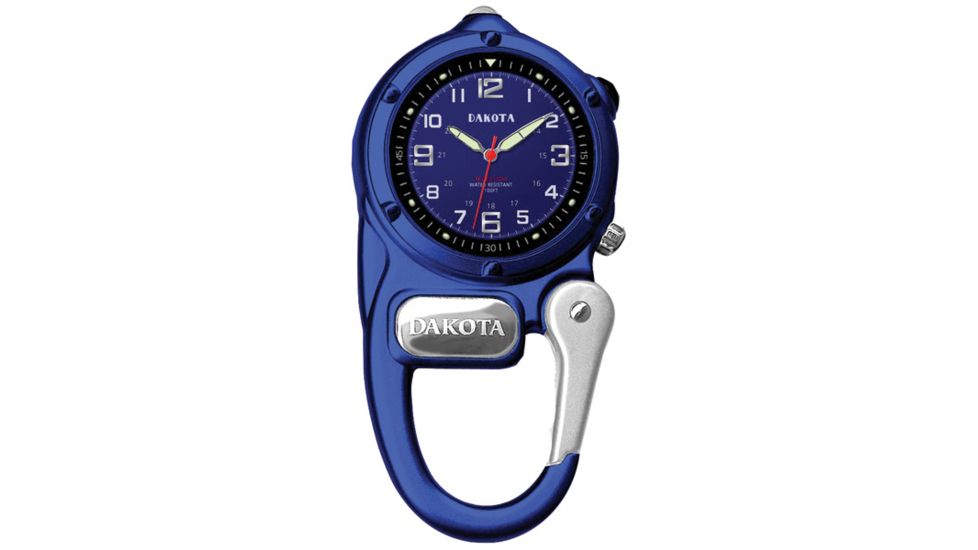 Dakota Watches Mini Clip Microlight, Blue Military Dial, Blue Case 3808-8