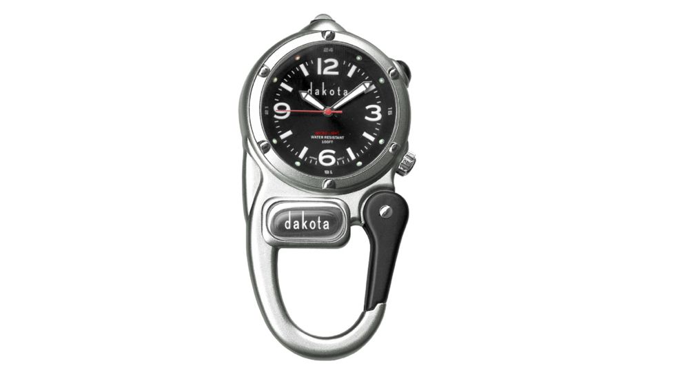 Dakota Watches Mini Clip with Microlight, Silver/Black 4010611