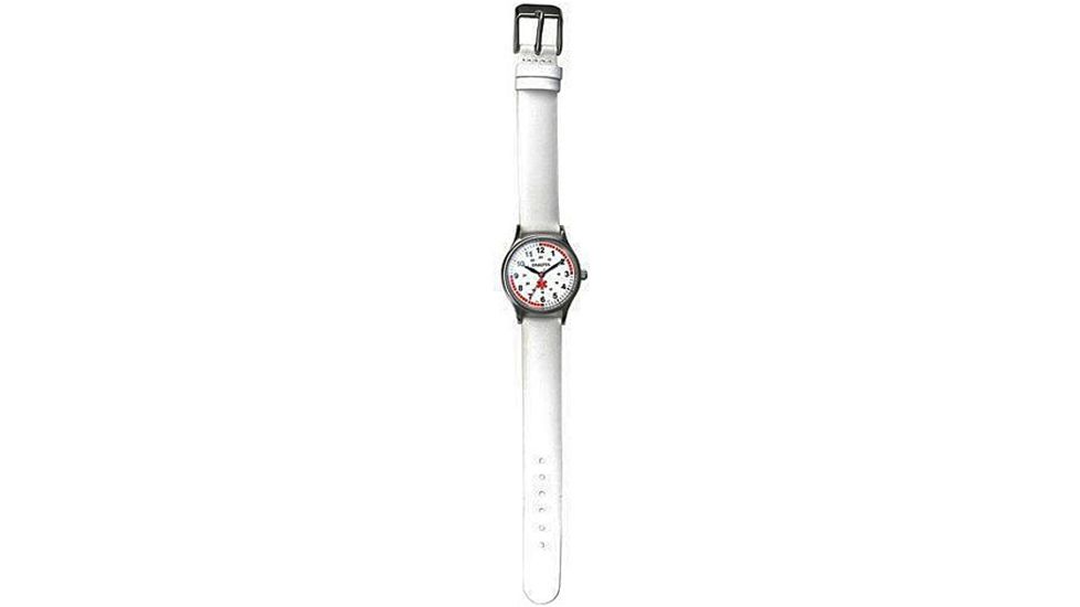 Dakota Watches Nurse Watch, White Dial, White Leather Band 5654-8