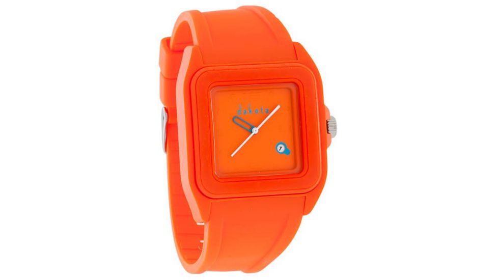 Dakota Watches Retro Jelly, Orange Dial &amp; PU Band 2128-3