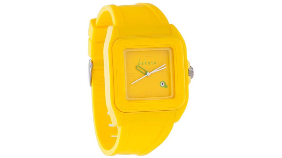 Dakota Watches Retro Jelly, Yellow Dial &amp; PU Band 2130-1