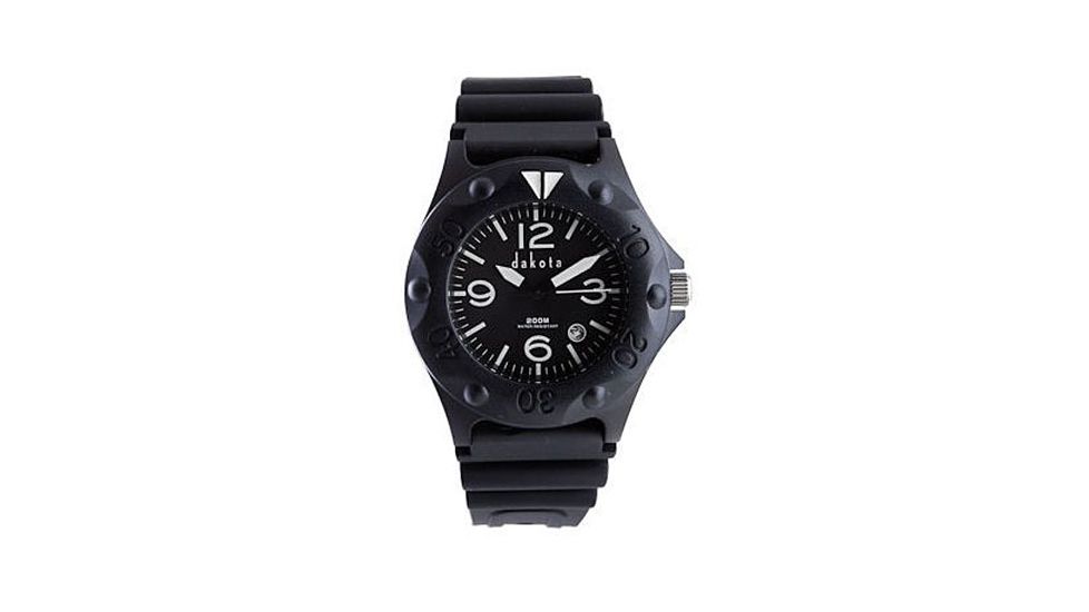 Dakota Watches Sport Diver, Black Dial, Black PU Strap 2135-4