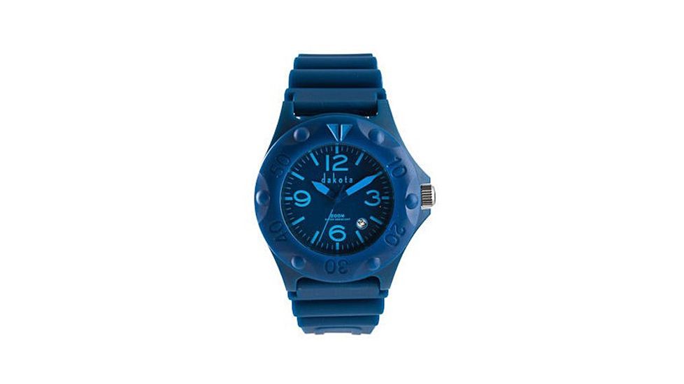 Dakota Watches Sport Diver, Blue Dial, Blue PU Strap 2136-3