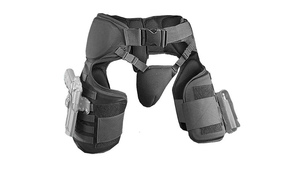 Damascus Protective Gear TG40 IMPERIAL Thigh / Groin Protector with Molle System, Black, 1-size fits all TG40