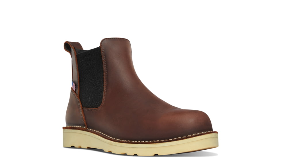 Danner Bull Run Chelsea 6 in Shoes - Mens, 7.5 US, Extra Wide Width, Brown, 7.5, 15484-7.5EE