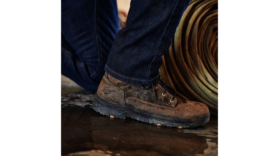 Danner Caliper 6in Aluminum Toe Work Shoes - Mens, Brown, 8.5 US, D, 19453-8.5D