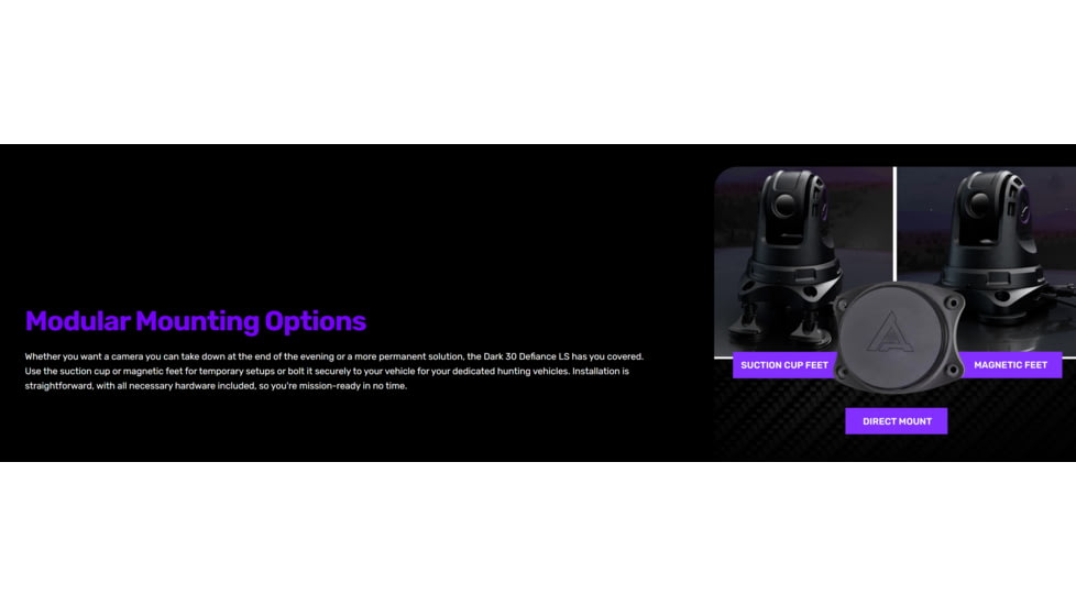 Dark 30 Defiance LS 384 PTZ Thermal Imaging Camera, 30mm, 60 Hz, 640x480 Pixels, Black, DT27001