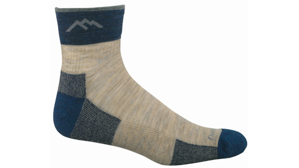 Darn Tough Run/Bike 1/4 Sock Cushion Clearance - Men's - Light Denim XL