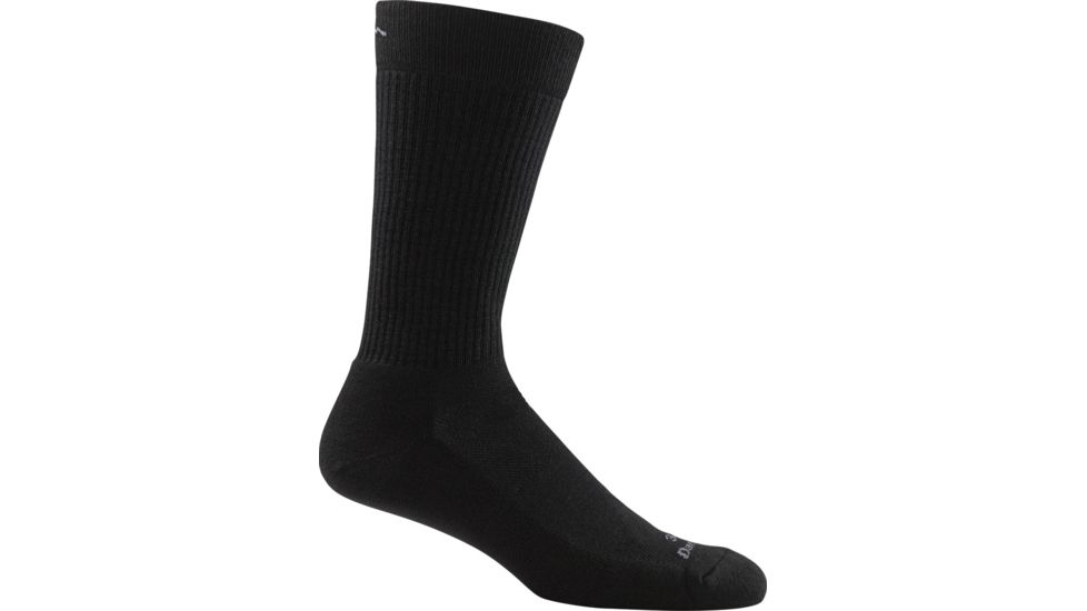 Darn Tough Merino Wool Mid-Calf Light Cushion Dress Sock, Black, Medium 33002-BK-MD