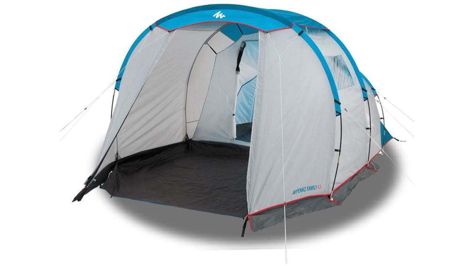 Decathlon Arpenaz Waterproof Family Camping Tent, Light Gray, 4 Person, 2611395