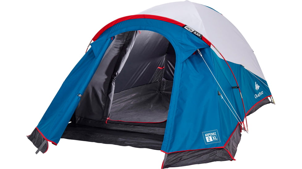 Decathlon Quechua Arpenaz Fresh &amp; Black Waterproof Camping Tent, 2XL, Blue, 2 Person, 2611271