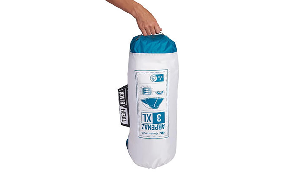 Decathlon Quechua Arpenaz Fresh &amp; Black Waterproof Camping Tent, 3XL, Blue, 3 Person, 2611272