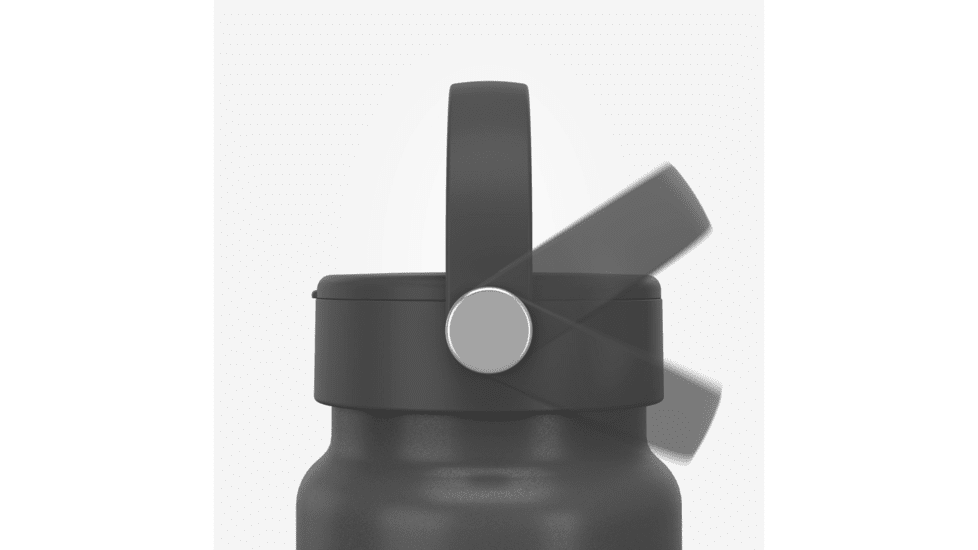 Decathlon Quechua Double Wall Insulated Wide Mouth Stainless Steel Water Bottle, Black, 25oz, 4266687