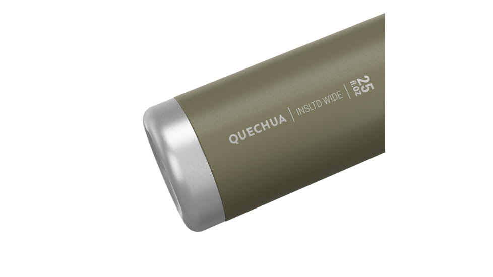 Decathlon Quechua Double Wall Insulated Wide Mouth Stainless Steel Water Bottle, Green, 25oz, 4266688